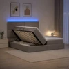 LED saugojimo lova su čiužiniu Taupe 180 x 200 cm Audinys