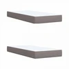 LED saugojimo lova su čiužiniu Taupe 200 x 200 cm Audinys