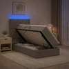 LED saugojimo lova su čiužiniu Taupe 90 x 190 cm Audinys