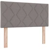 LED saugojimo lova su čiužiniu Taupe 90 x 190 cm Audinys