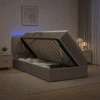 LED saugojimo lova su čiužiniu Taupe 90 x 190 cm Audinys