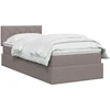 LED saugojimo lova su čiužiniu Taupe 90 x 200 cm Audinys