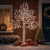 LED sieninė Kalėdų eglutė 210 cm 312 LED Šalta balta Plienas