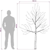 LED sieninė Kalėdų eglutė 210 cm 312 LED Mėlyna Plienas Juoda