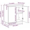 LED Bufetas Betono pilka 71 x 34,5 x 75 cm Apdirbta mediena