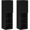 TV staliukas TV spintelių komplektas 2 pcs Juodas ąžuolas 30,5 x 30 x 102 cm