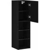 TV staliukas TV spintelių komplektas 2 pcs Juodas ąžuolas 30,5 x 30 x 102 cm