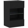 TV staliukas TV spintelių komplektas Juoda 40 x 30 x 60,5 cm