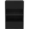 TV staliukas TV spintelių komplektas 2 pcs Juoda 40 x 30 x 60,5 cm