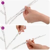 LED varinių šakų kalėdinė dekoracija 3 vnt. Balta 62 cm Plienas