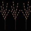 LED varinių šakų kalėdinė dekoracija 3 vnt. Ruda 62 cm Plienas