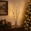 LED varinių šakų kalėdinė dekoracija 3 vnt. Ruda 62 cm Plienas