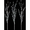 LED varinių šakų kalėdinė dekoracija 3 vnt. Balta 62 cm Plienas