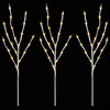LED varinių šakų kalėdinė dekoracija 3 vnt. Balta 62 cm Plienas