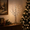 LED varinių šakų kalėdinė dekoracija 3 vnt. Ruda 62 cm Plienas