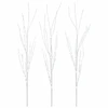 LED varinių šakų kalėdinė dekoracija 3 vnt. Balta 62 cm Plienas