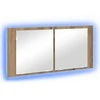 LED veidrodis spintelė Amatininkų ąžuolas 100 x 12 x 45 cm