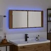 LED veidrodis spintelė Amatininkų ąžuolas 100 x 12 x 45 cm