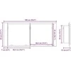 LED veidrodis spintelė Senas medis 100 x 12 x 45 cm