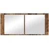 LED veidrodis spintelė su lentyna Senas medis 100 x 12 x 45 cm