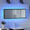 LED vonios veidrodis Juodas ąžuolas 100 x 8,5 x 37 cm Stiklas