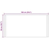 LED vonios veidrodis Skaidrus 100 x 50 cm grūdintas stiklas