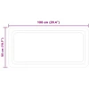 LED vonios veidrodis Skaidrus 100 x 50 cm grūdintas stiklas