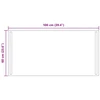 LED vonios veidrodis Skaidrus 100 x 60 cm grūdintas stiklas