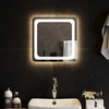 LED vonios veidrodis Skaidrus 40 x 40 cm grūdintas stiklas