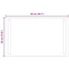LED vonios veidrodis Skaidrus 50 x 30 cm grūdintas stiklas