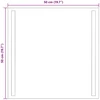 LED vonios veidrodis Skaidrus 50 x 50 cm grūdintas stiklas