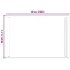 LED vonios veidrodis Skaidrus 60 x 40 cm grūdintas stiklas