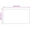 LED vonios veidrodis Skaidrus 70 x 40 cm grūdintas stiklas
