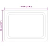 LED vonios veidrodis Skaidrus 70 x 50 cm grūdintas stiklas