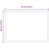 LED vonios veidrodis Skaidrus 70 x 50 cm grūdintas stiklas