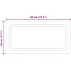 LED vonios veidrodis Skaidrus 80 x 40 cm grūdintas stiklas