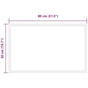 LED vonios veidrodis Skaidrus 80 x 50 cm grūdintas stiklas