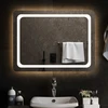 LED vonios veidrodis Skaidrus 80 x 60 cm grūdintas stiklas