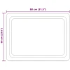 LED vonios veidrodis Skaidrus 80 x 60 cm grūdintas stiklas