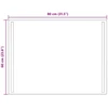 LED vonios veidrodis Skaidrus 80 x 60 cm grūdintas stiklas
