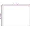 LED vonios veidrodis Skaidrus 80 x 60 cm grūdintas stiklas