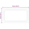 LED vonios veidrodis Skaidrus 90 x 50 cm grūdintas stiklas
