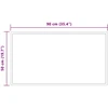 LED vonios veidrodis Skaidrus 90 x 50 cm grūdintas stiklas