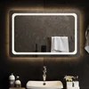 LED vonios veidrodis Skaidrus 90 x 60 cm grūdintas stiklas