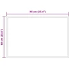 LED vonios veidrodis Skaidrus 90 x 60 cm grūdintas stiklas