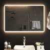 LED vonios veidrodis Skaidrus 90 x 60 cm grūdintas stiklas