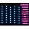 LED žvaigždžių užuolaida, 200 mėlynų LED lempučių