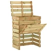 Lentų sodo kompostavimo dėžė 2 pcs Žalia 110 x 58 x 113 cm