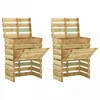 Lentų sodo kompostavimo dėžė 2 pcs Žalia 110 x 58 x 113 cm