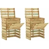 Lentų sodo kompostavimo dėžė 2 pcs Žalia 110 x 58 x 113 cm